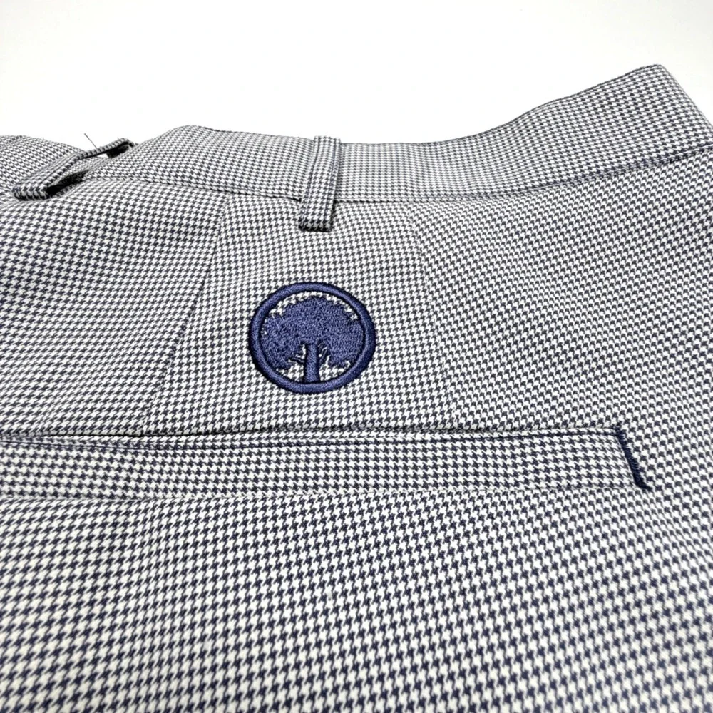 Donald Ross Mens Golf Shorts Size 34 Blue White Micro Houndstooth Performance